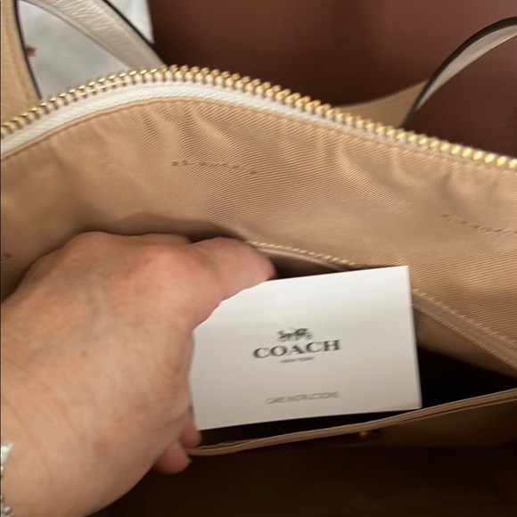 Coach Cream and Pink Floral Tote Bag - Picture 14 of 14
